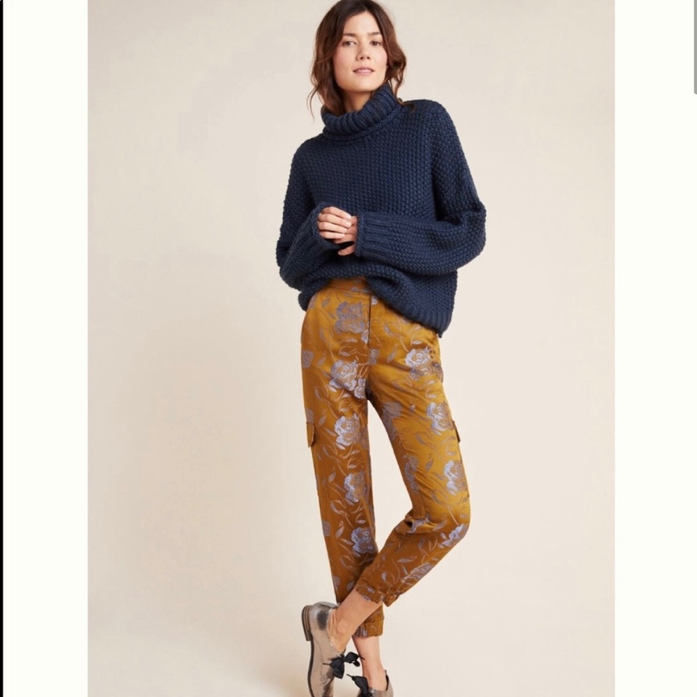 🪲Anthropologie Devin Jacquard Utility Joggers🪲